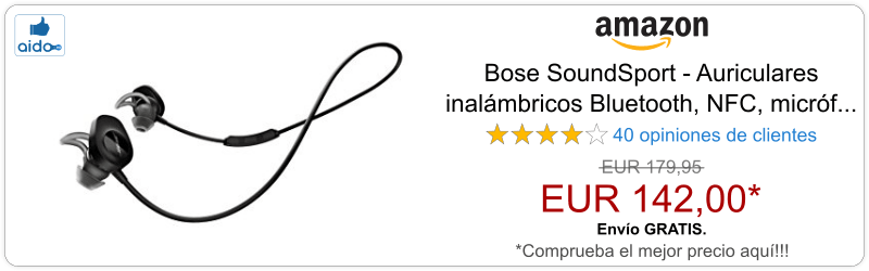 Auriculares Bluetooth Bose SoundSport