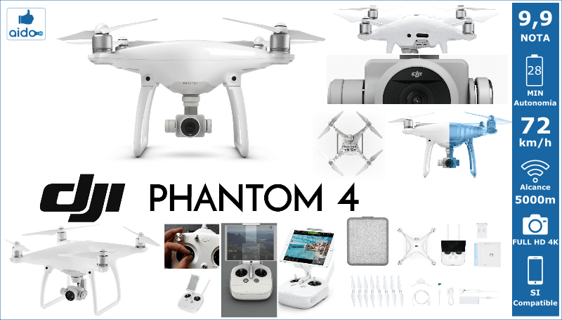 Caracteristias Drone DJI PHANTON 4